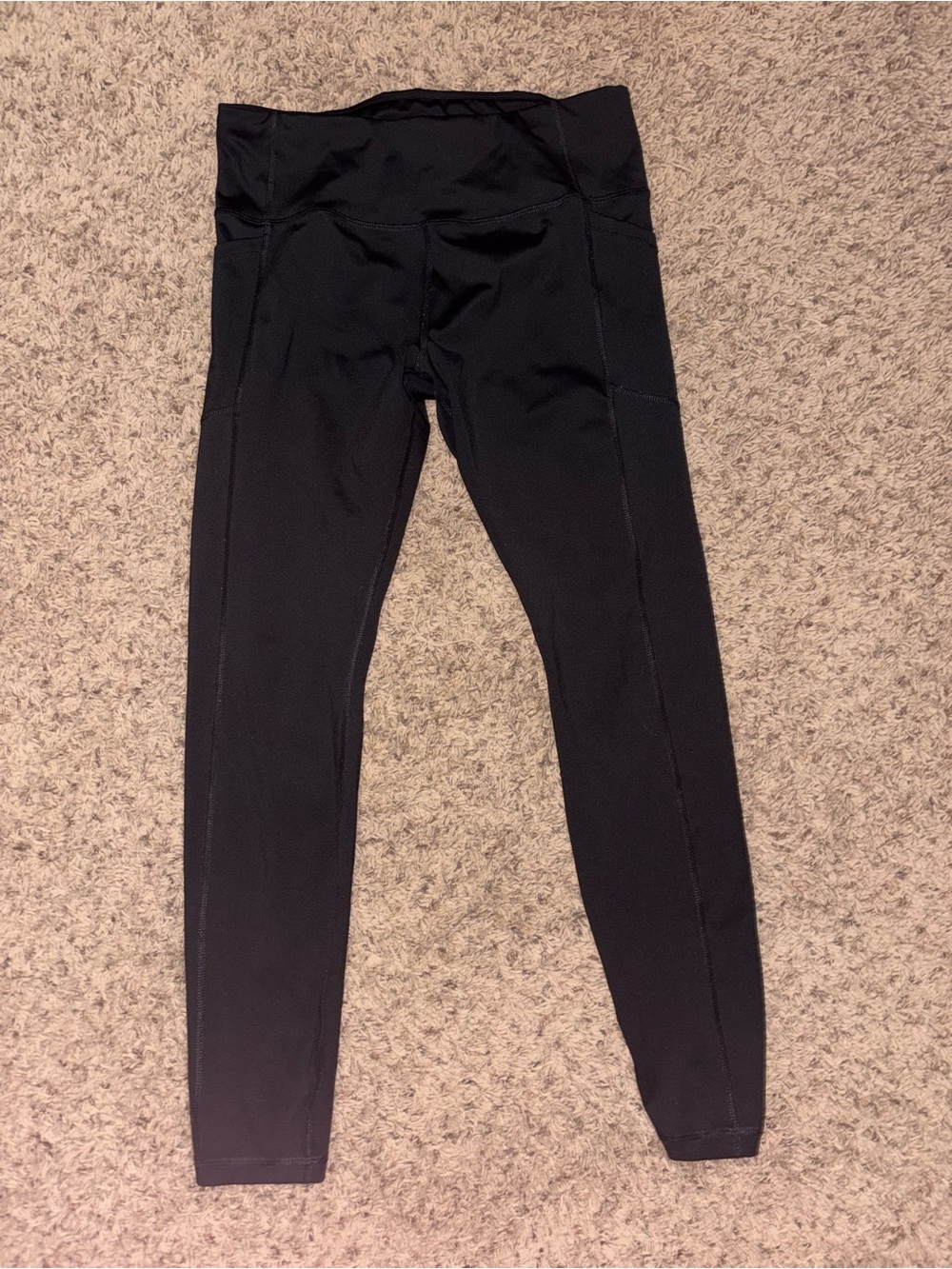 Avia Black Athletic Leggings with Logo